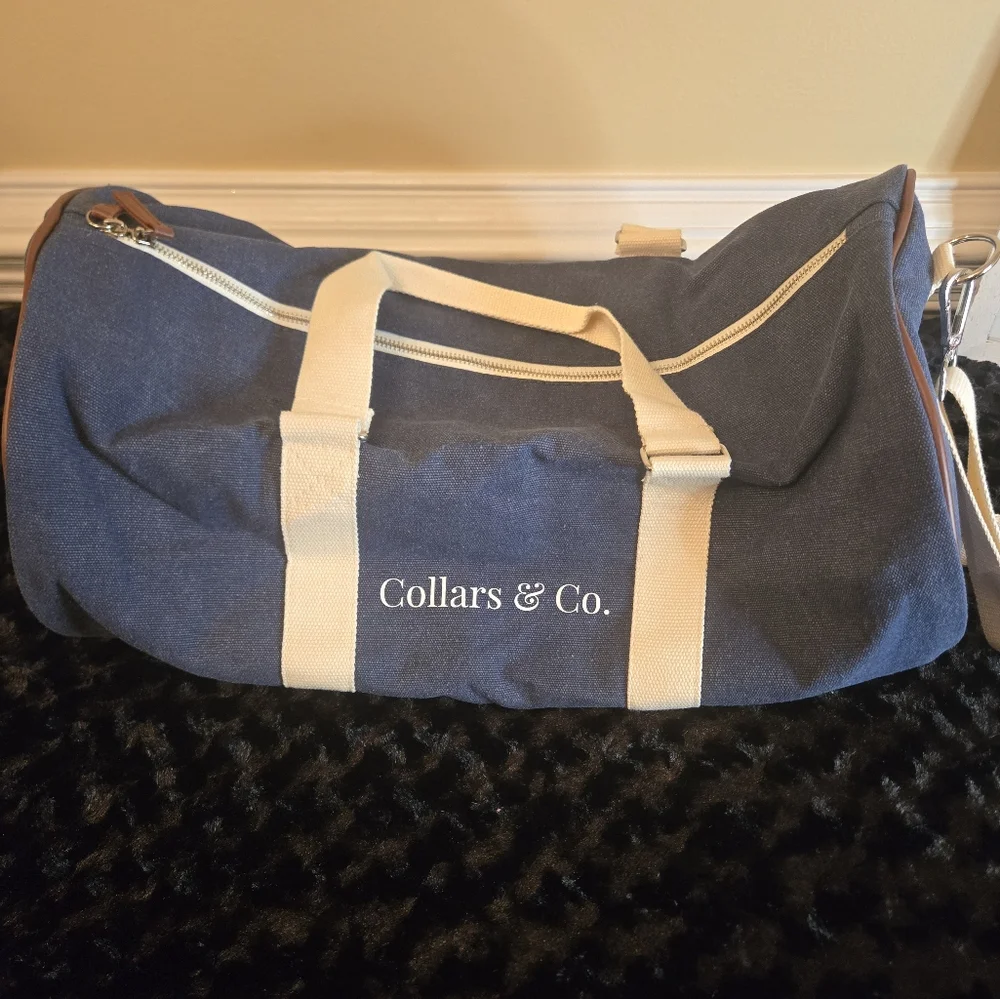 Collars & Co. Denim Gym Bag/Travel Carry-on Bag